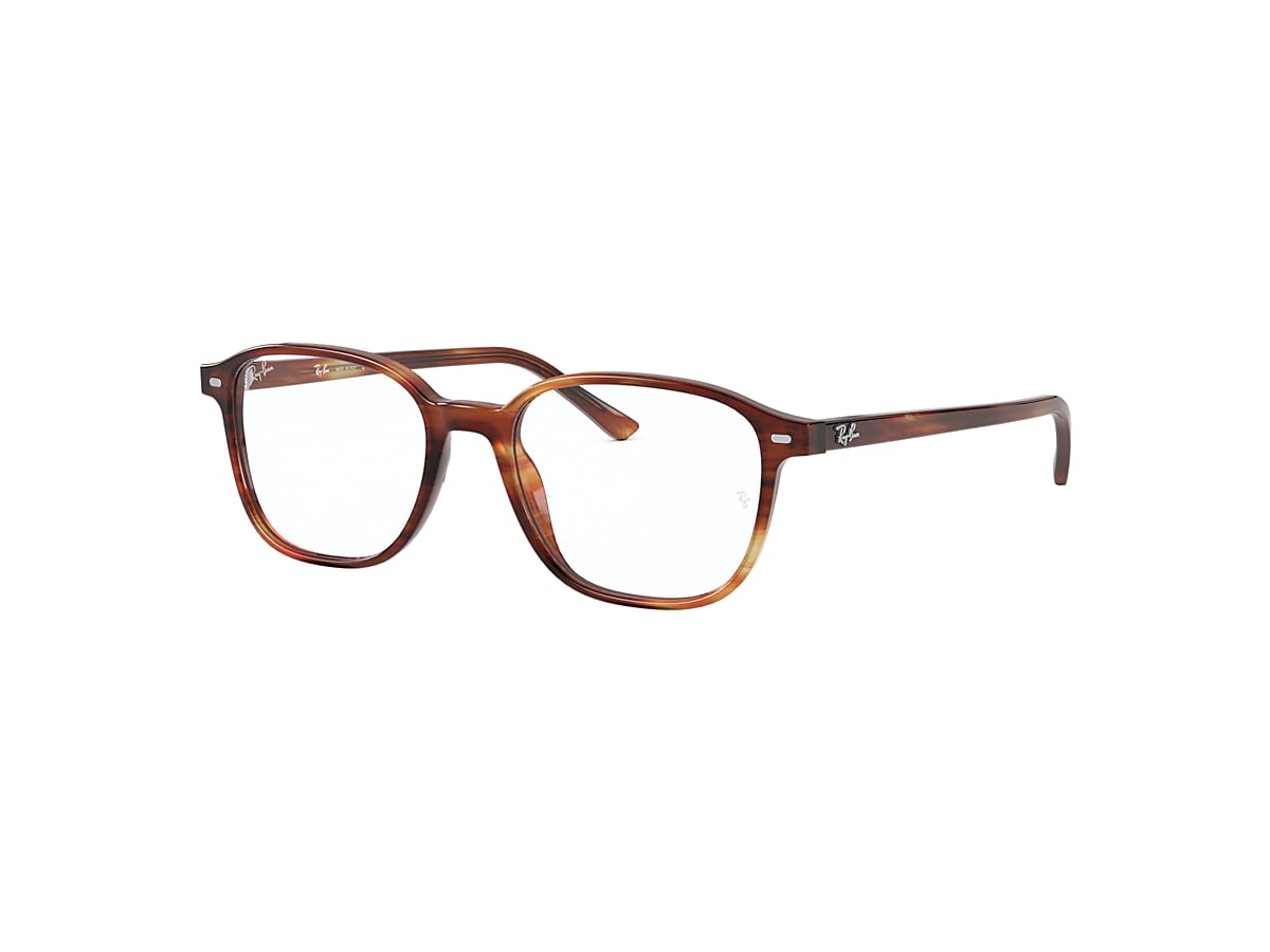 LEONARD OPTICS Eyeglasses with Striped Havana Frame - Ray-Ban