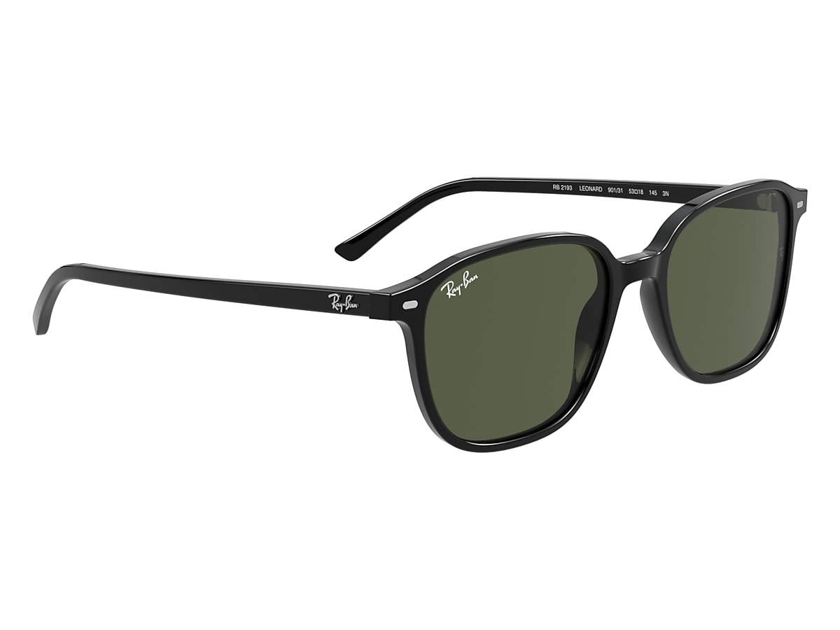 LEONARD Sunglasses in Black and G-15 Green - RB2193 | Ray LEONARD Sunglasses in Black and G-15 Green - RB2193 | Ray