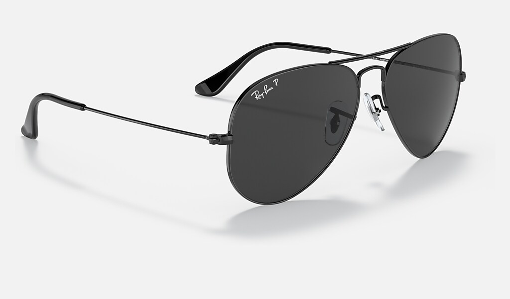 Arriba 35+ imagen ray ban unisex original aviator sunglasses with black polarized lens