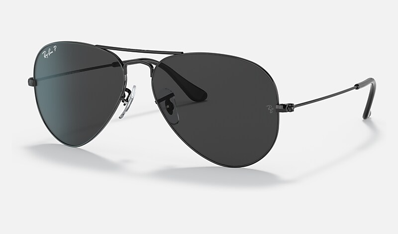 Matel Black Rayban Aviator Sunglasses, Size: Standard