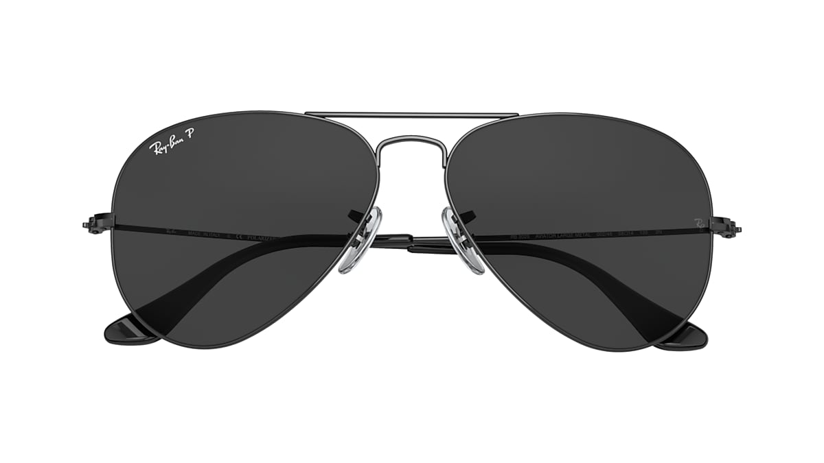 lovende Milepæl øst Aviator Total Black Sunglasses in Black and Black | Ray-Ban®