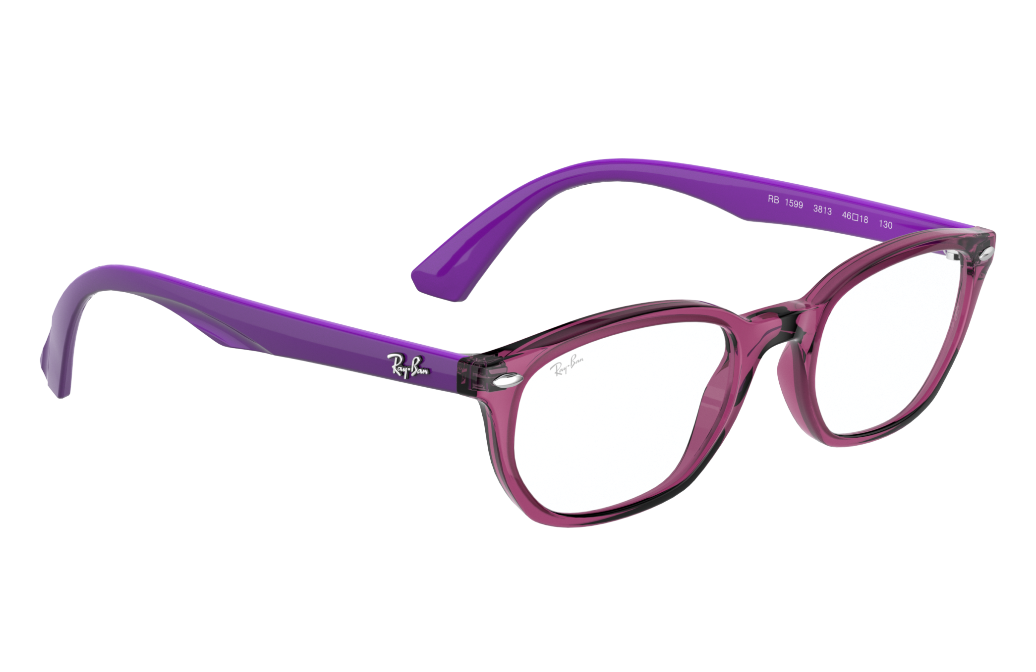 ray ban glasses pink inside