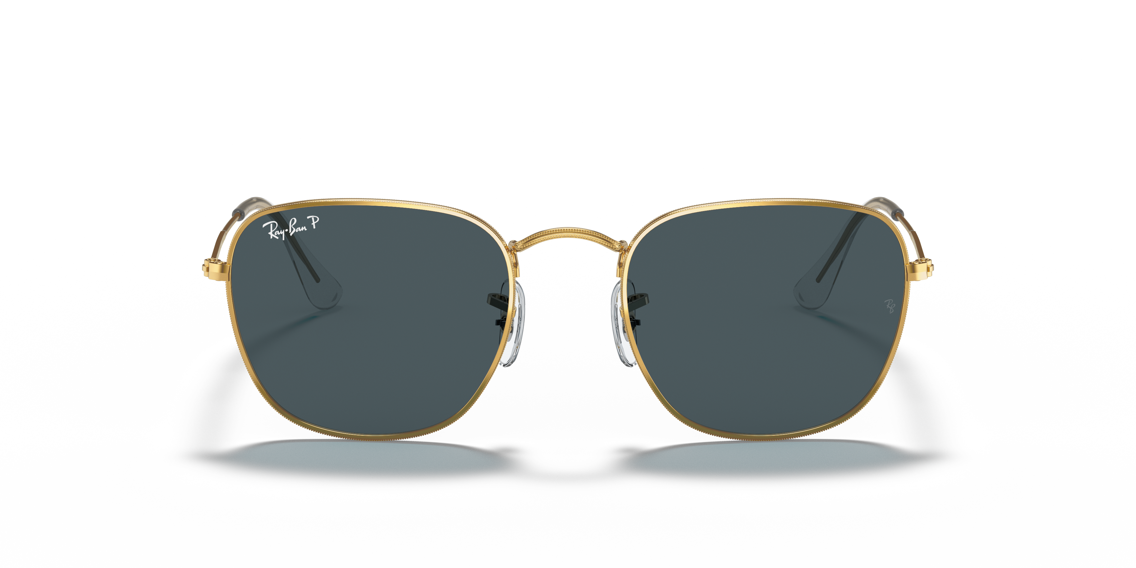 Frank Sunglasses in Shiny Gold and Blue | Ray-Ban®