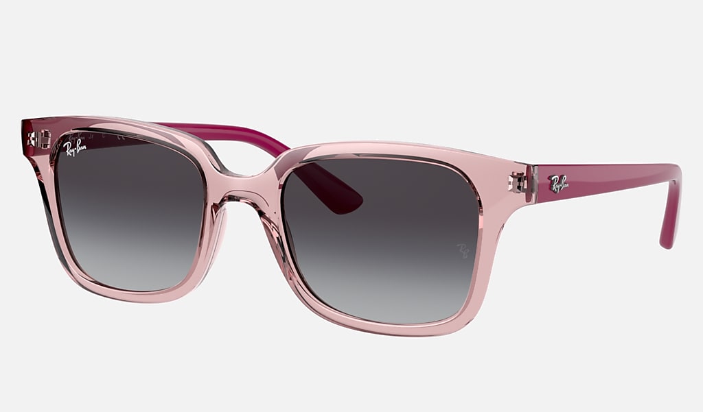 Afstotend koffer Opblazen Rb9071s Kids Sunglasses in Transparent Pink and Grey | Ray-Ban®