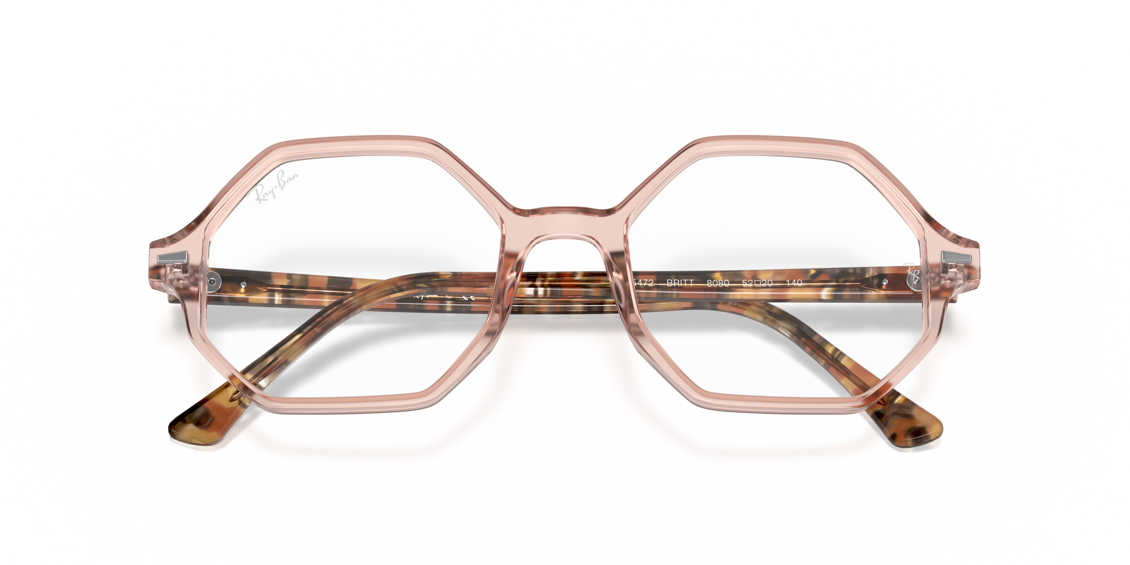 Britt Optics Eyeglasses with Transparent Brown Frame | Ray-Ban®