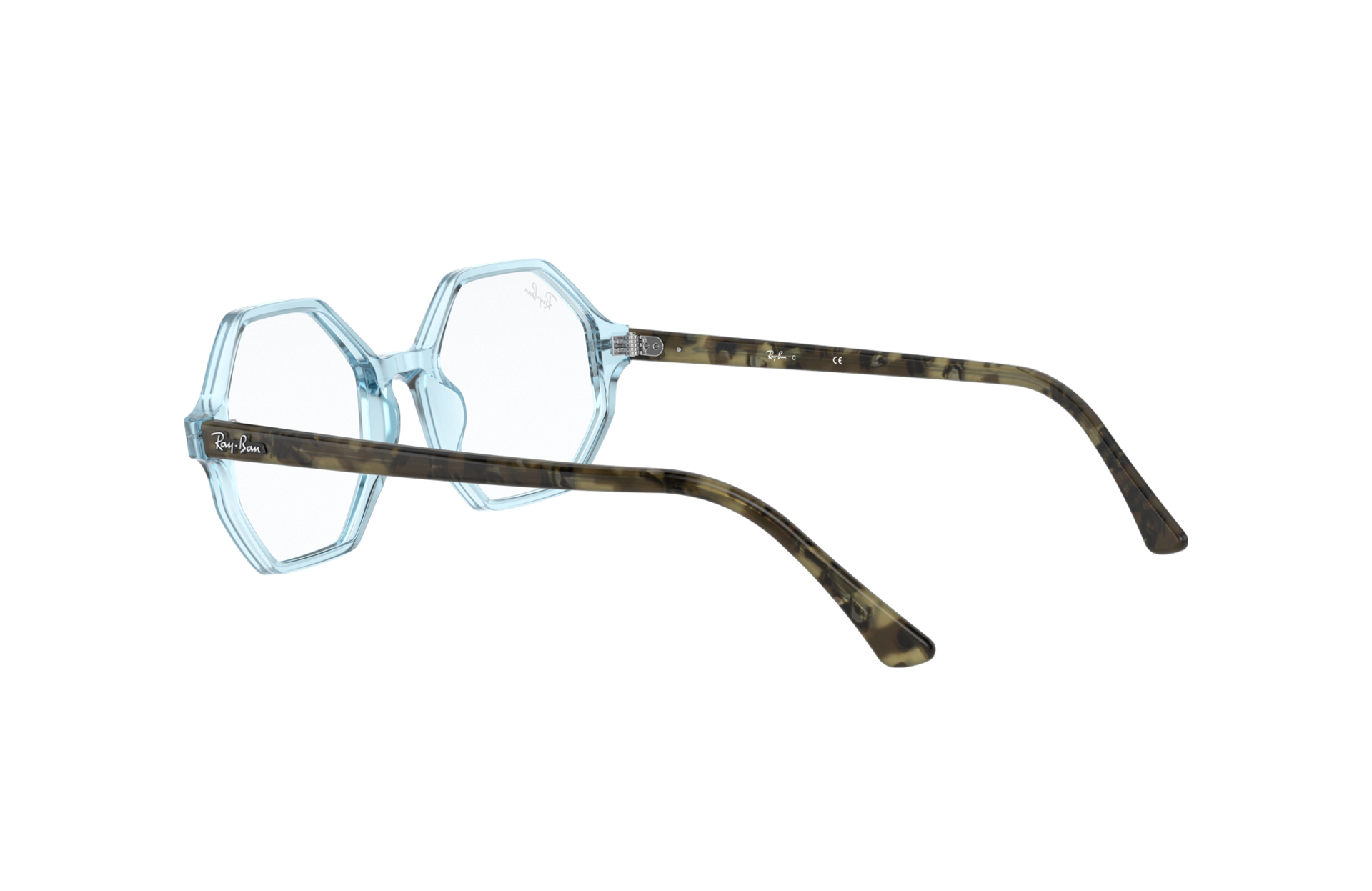Britt Eyeglasses with Shiny Light Blue 