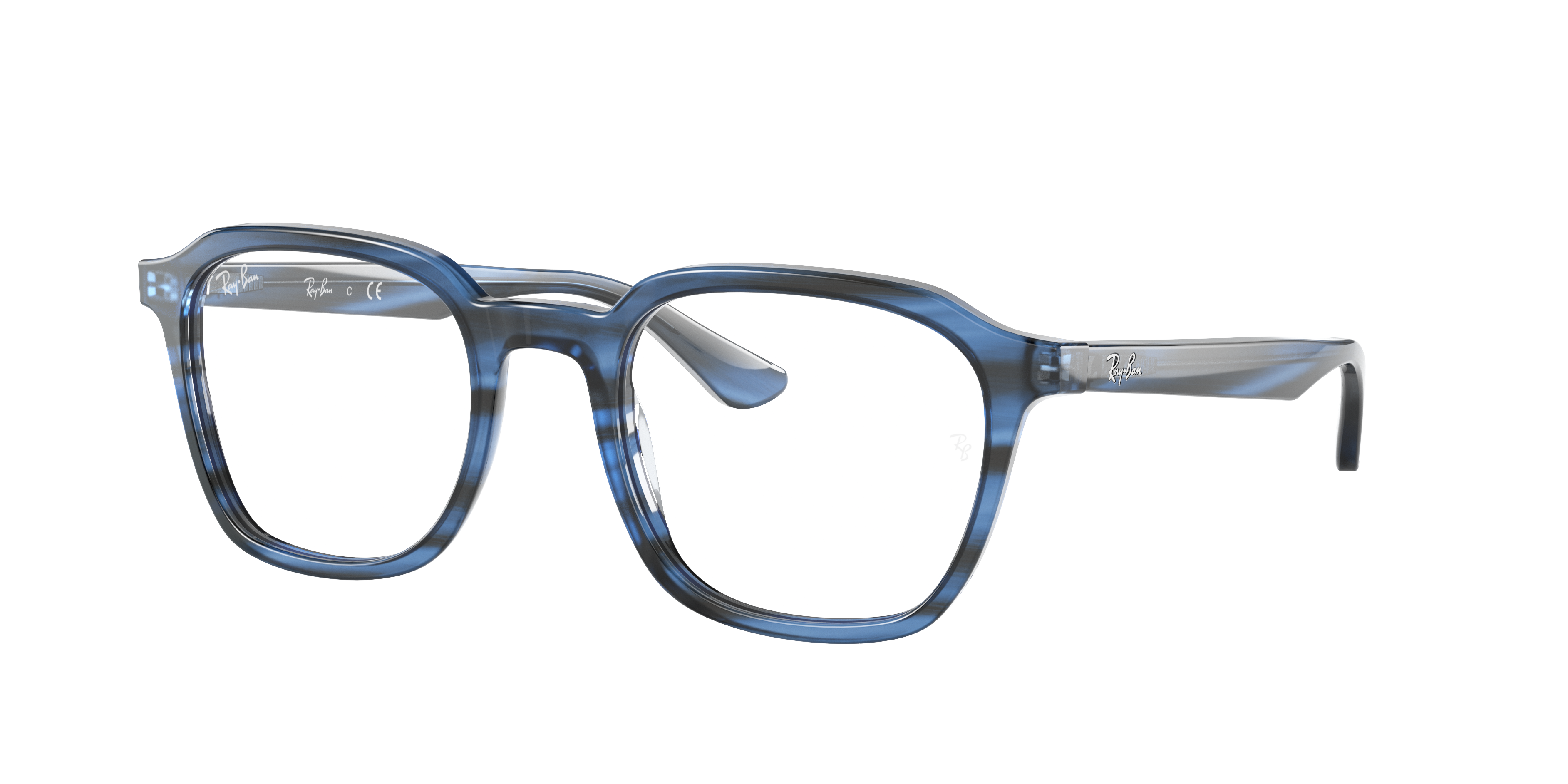 Ray Ban Rb5390 Eyeglasses In Striped Blue