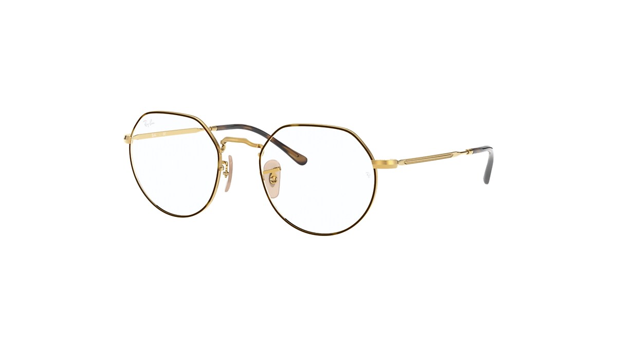 JACK OPTICS Eyeglasses with Havana On Gold Frame - RB6465