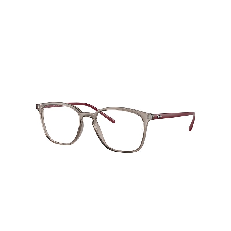 Ray-Ban Rb7185 Eyeglasses Bordeaux Frame Clear Lenses Polarized 52-18