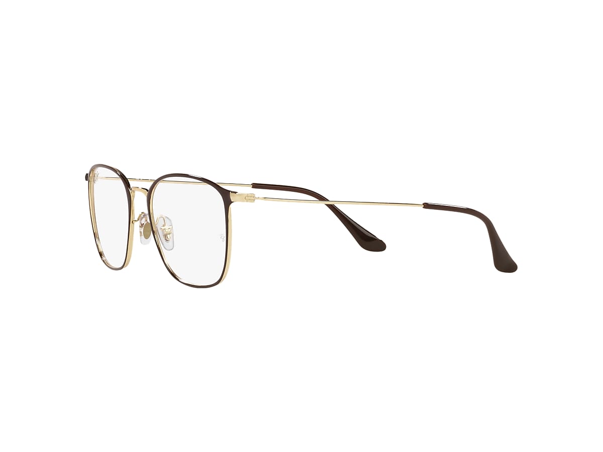 Rb6466 Optics Eyeglasses with Brown On Gold Frame | Ray-Ban®