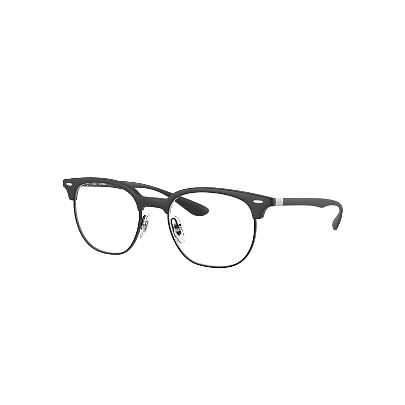 Ray-Ban Rb7186 Optics Eyeglasses Sand Black Frame Clear Lenses 51-19