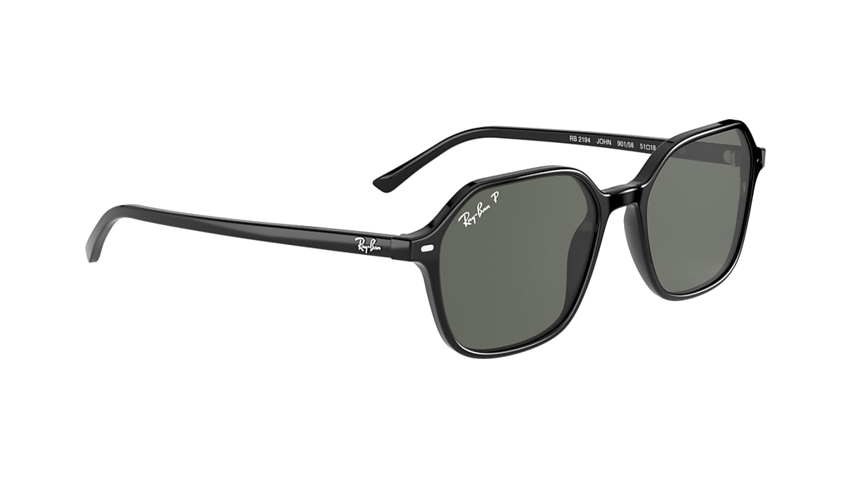 John Sunglasses in Black and Green | Ray-Ban®