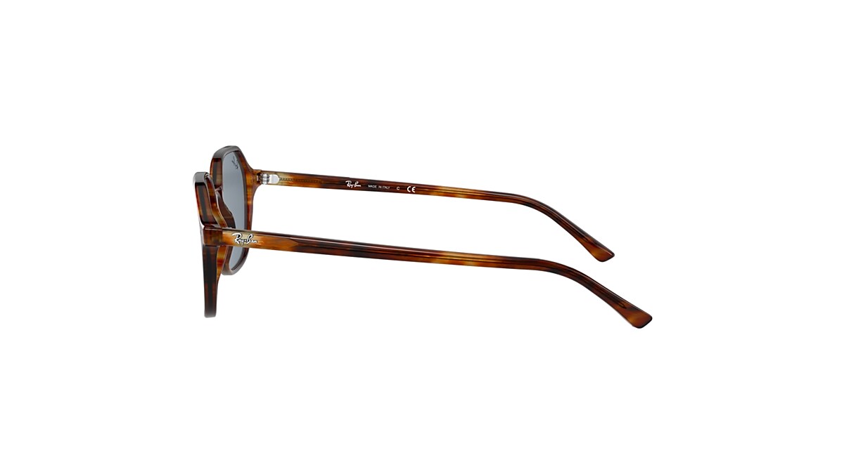John Sunglasses in Striped Havana and Blue | Ray-Ban®