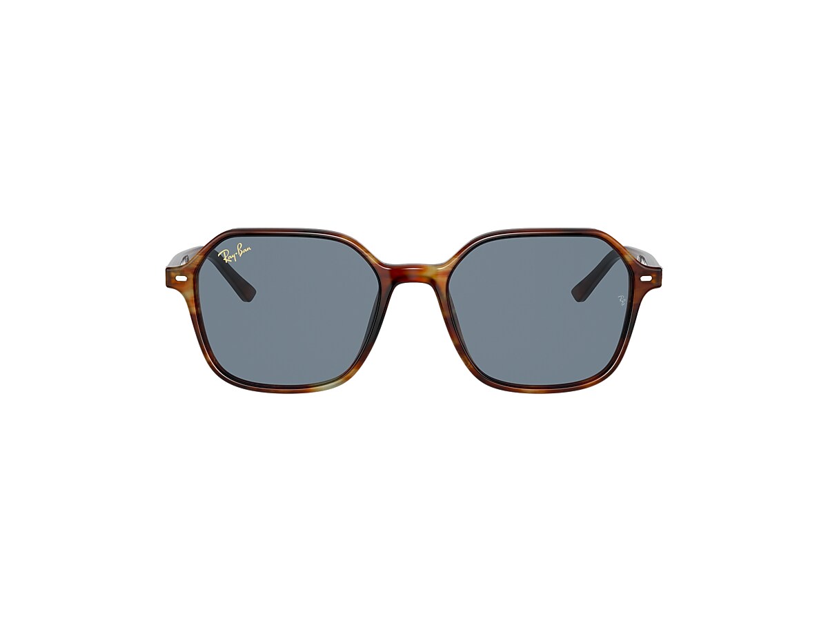 JOHN Sunglasses in Striped Havana and Blue - RB2194 | Ray-Ban