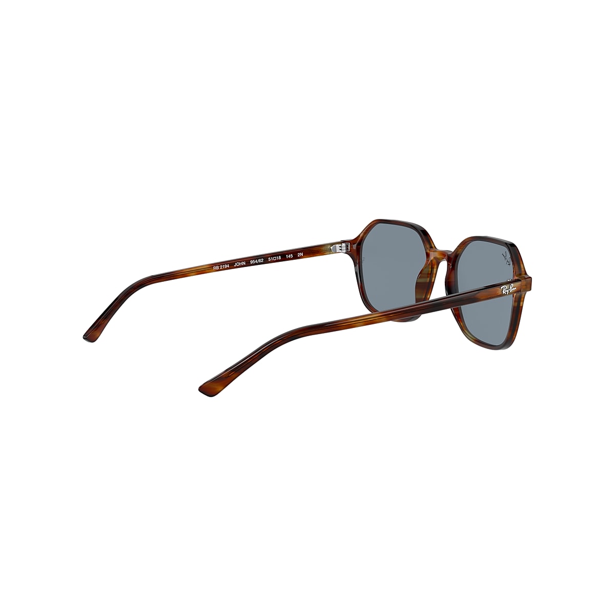 JOHN Sunglasses in Striped Havana and Blue - RB2194 | Ray-Ban® US