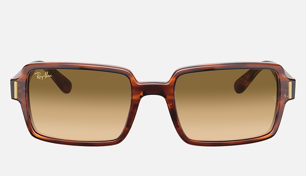 Benji Sunglasses in Striped Havana and Brown | Ray-Ban®