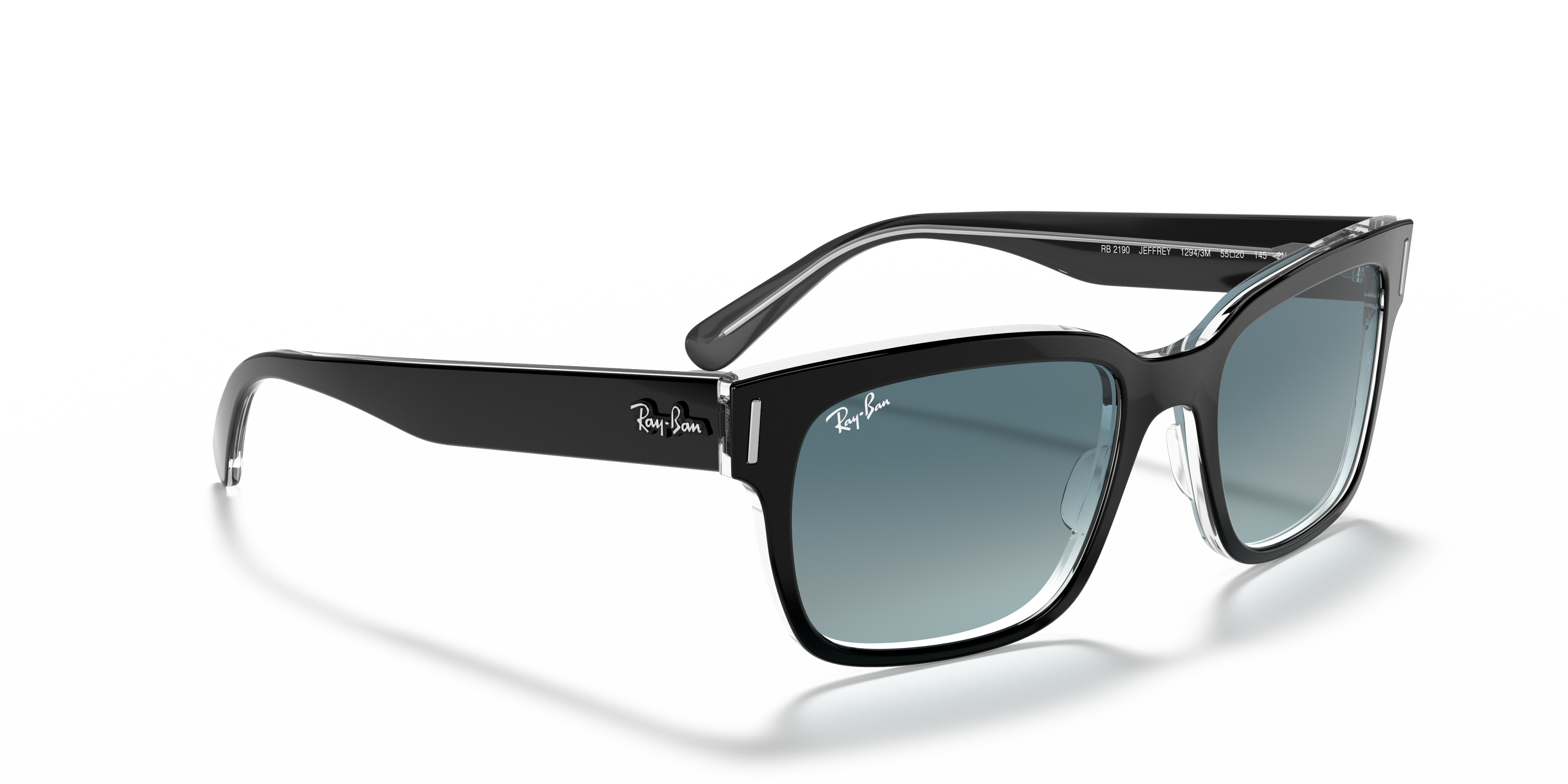 shiny black ray ban