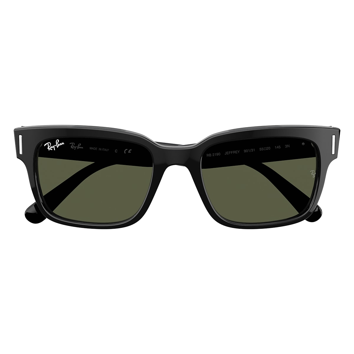 JEFFREY Sunglasses in Black and Green - RB2190 | Ray-Ban® US