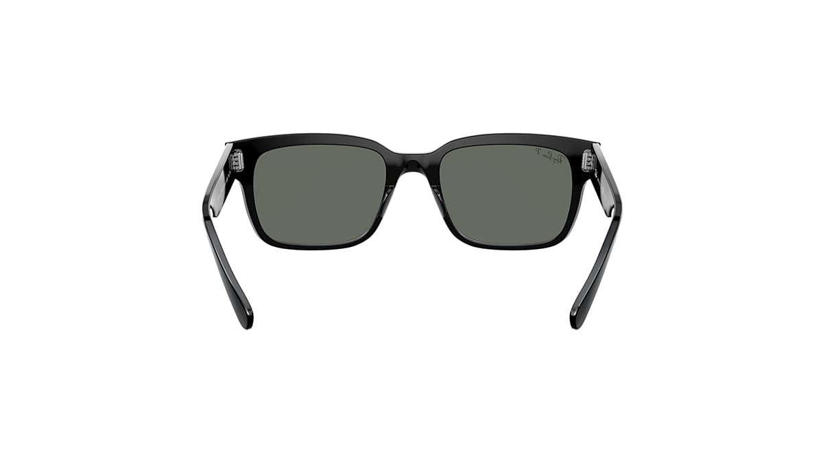 Ray-Ban Sunglasses Jeffrey Shiny Black Frame Green Lenses