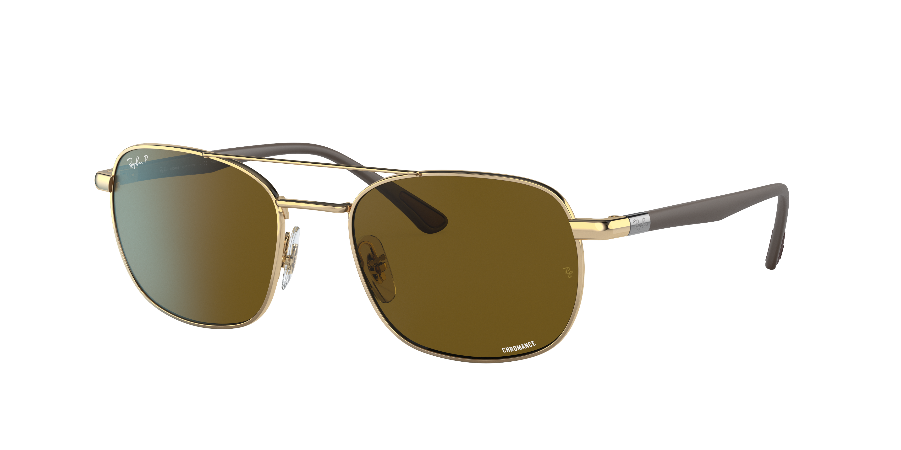 Ray Ban Rb3670ch Sunglasses In Brown
