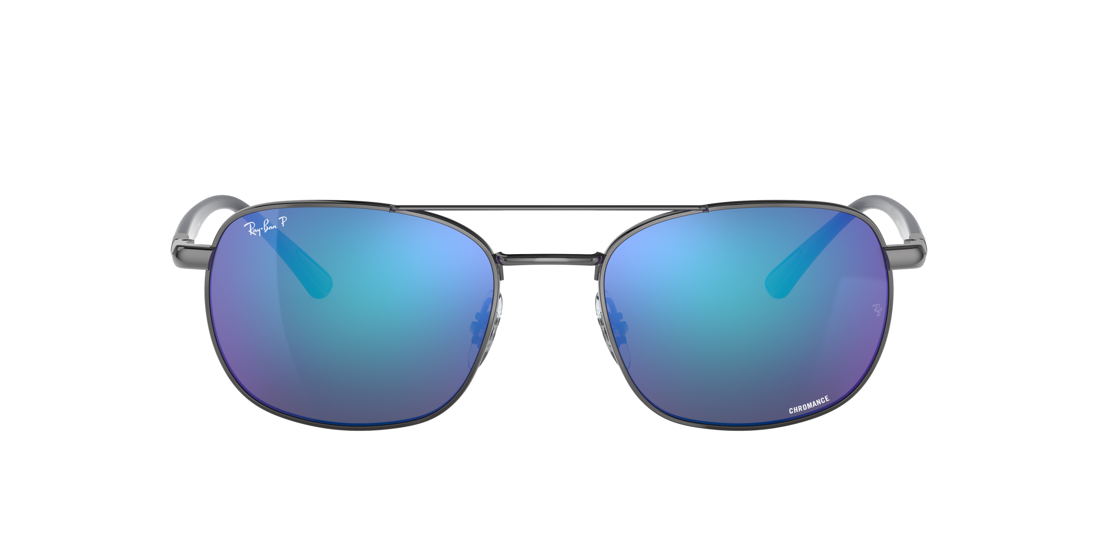 ray ban polarized blue mirror chromance aviator sunglasses
