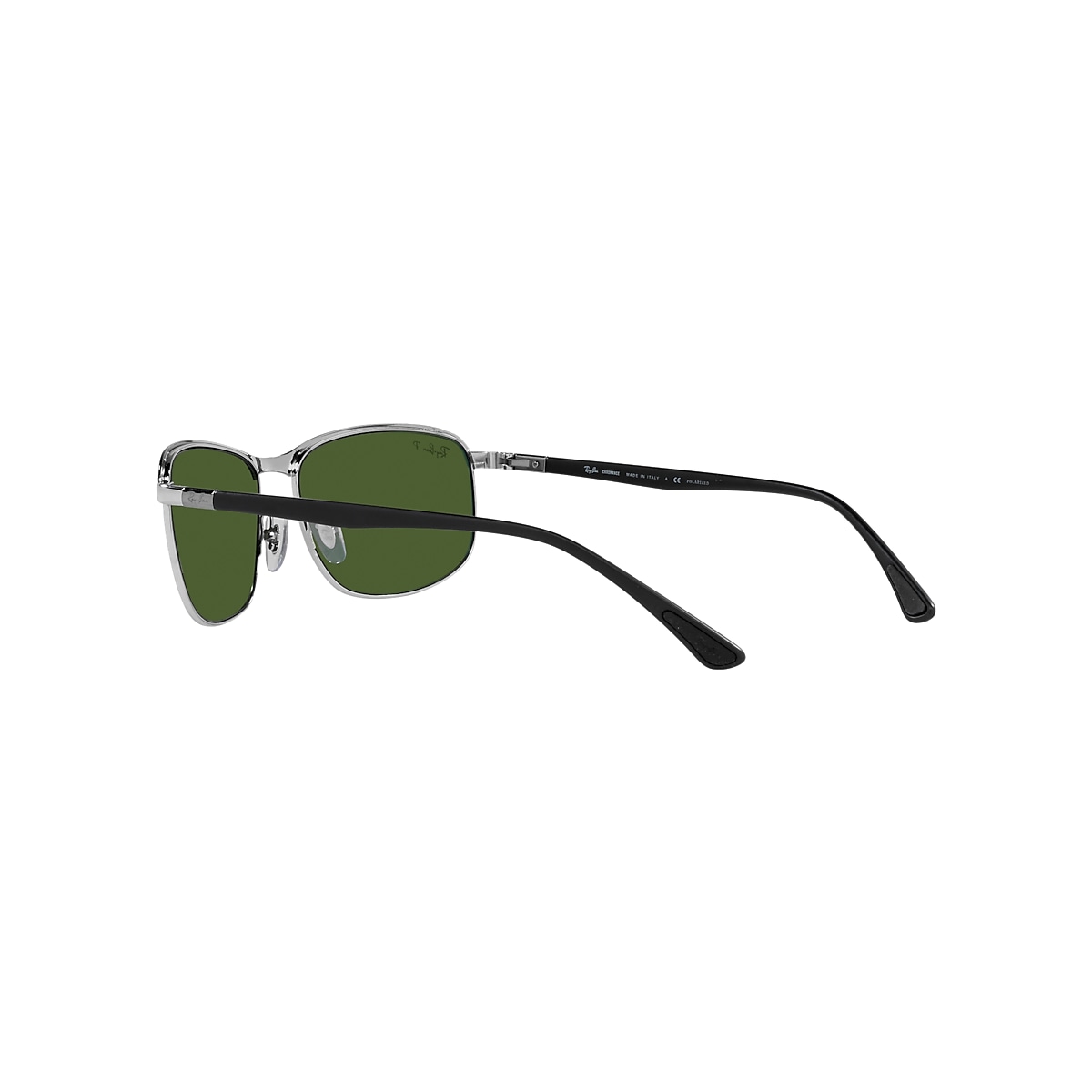 Rb3671ch Chromance Sunglasses in Black On Silver and Green 