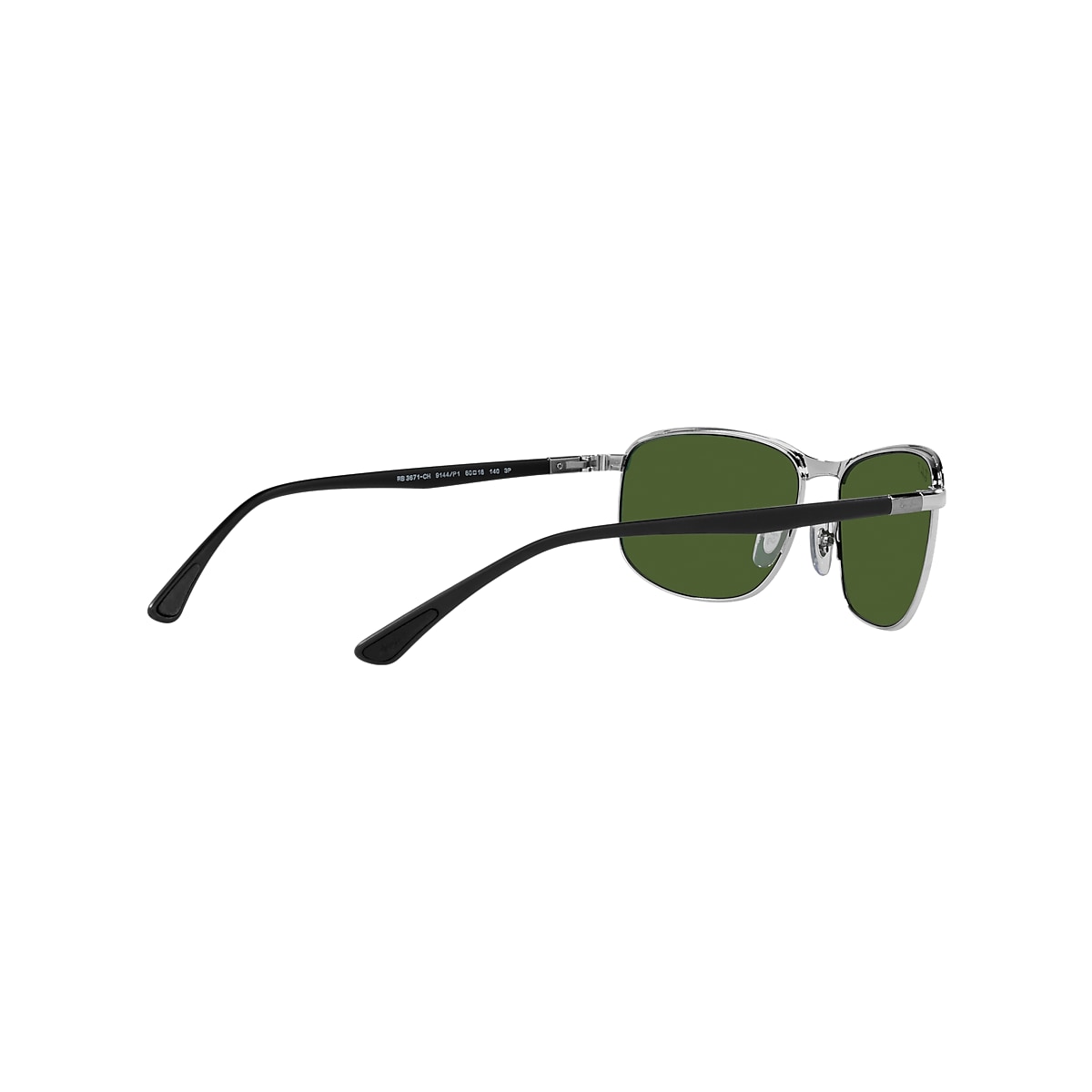 RB3671CH CHROMANCE Sunglasses in Black On Silver and Green