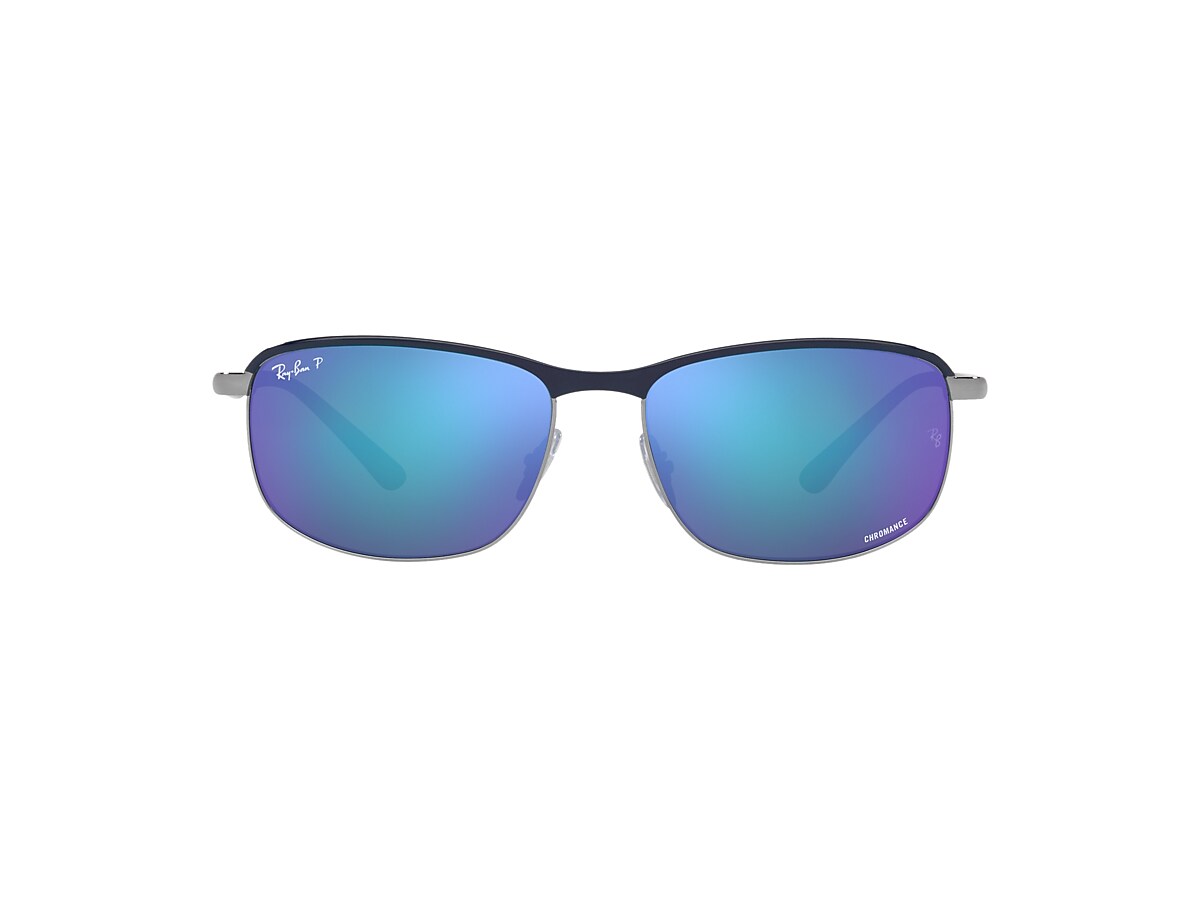 RB3671CH CHROMANCE Sunglasses in Blue On Gunmetal and 