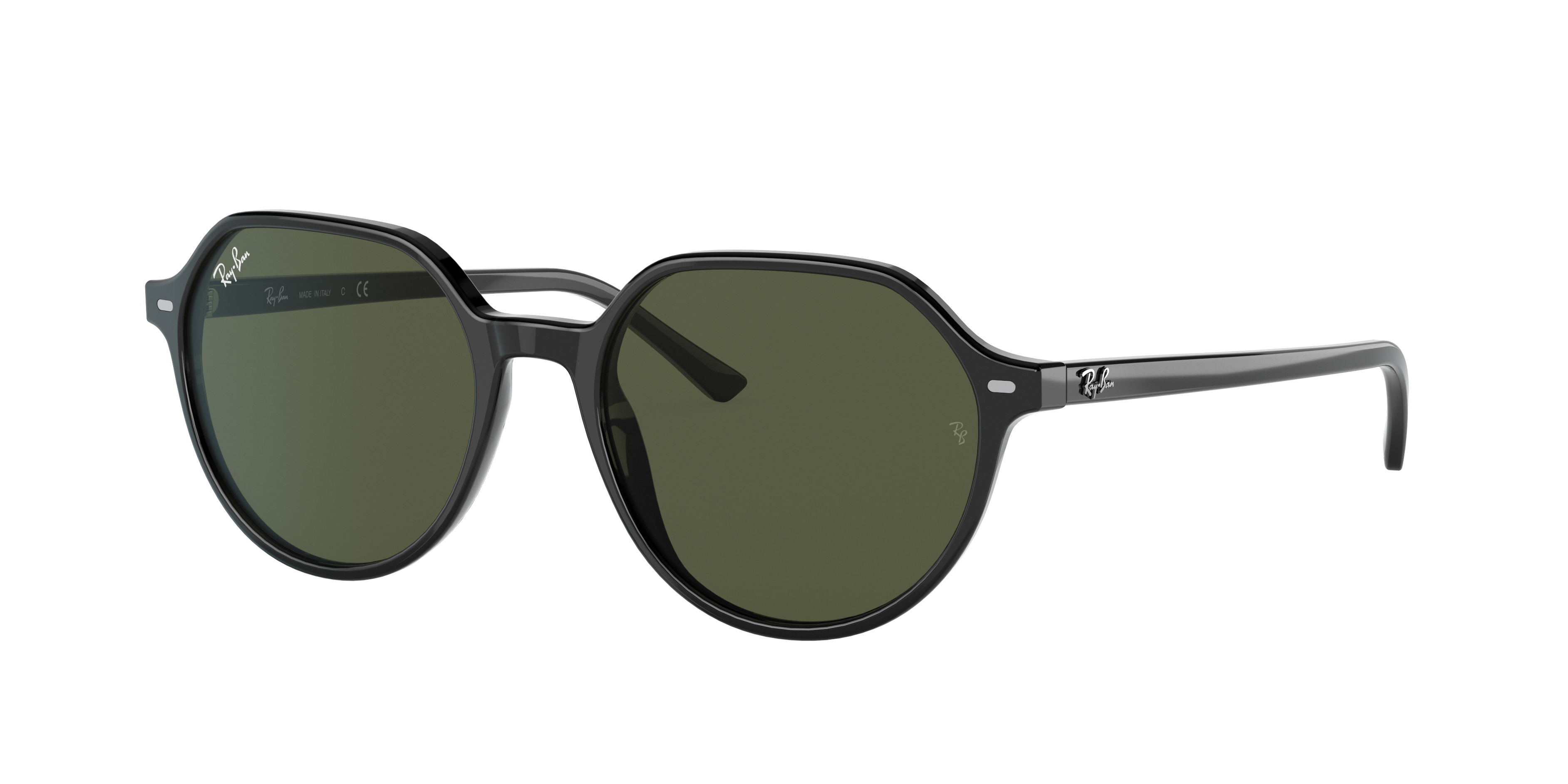 Ray Ban Thalia Sunglasses Black Frame Green Lenses 53-18