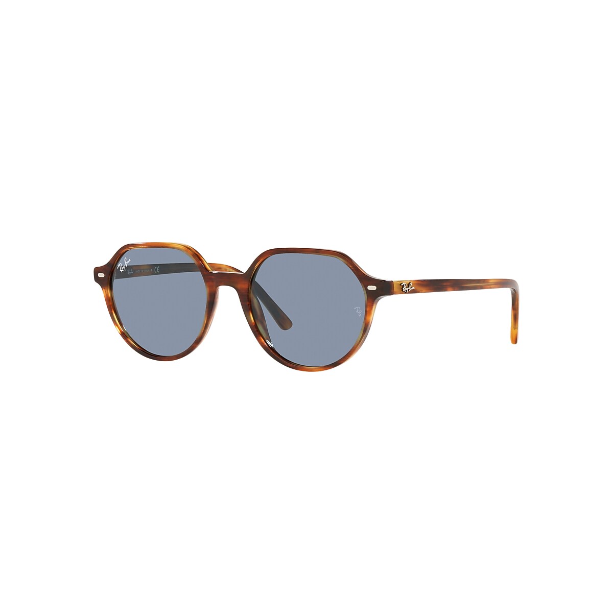 THALIA Sunglasses in Striped Havana and Blue - RB2195 - Ray-Ban