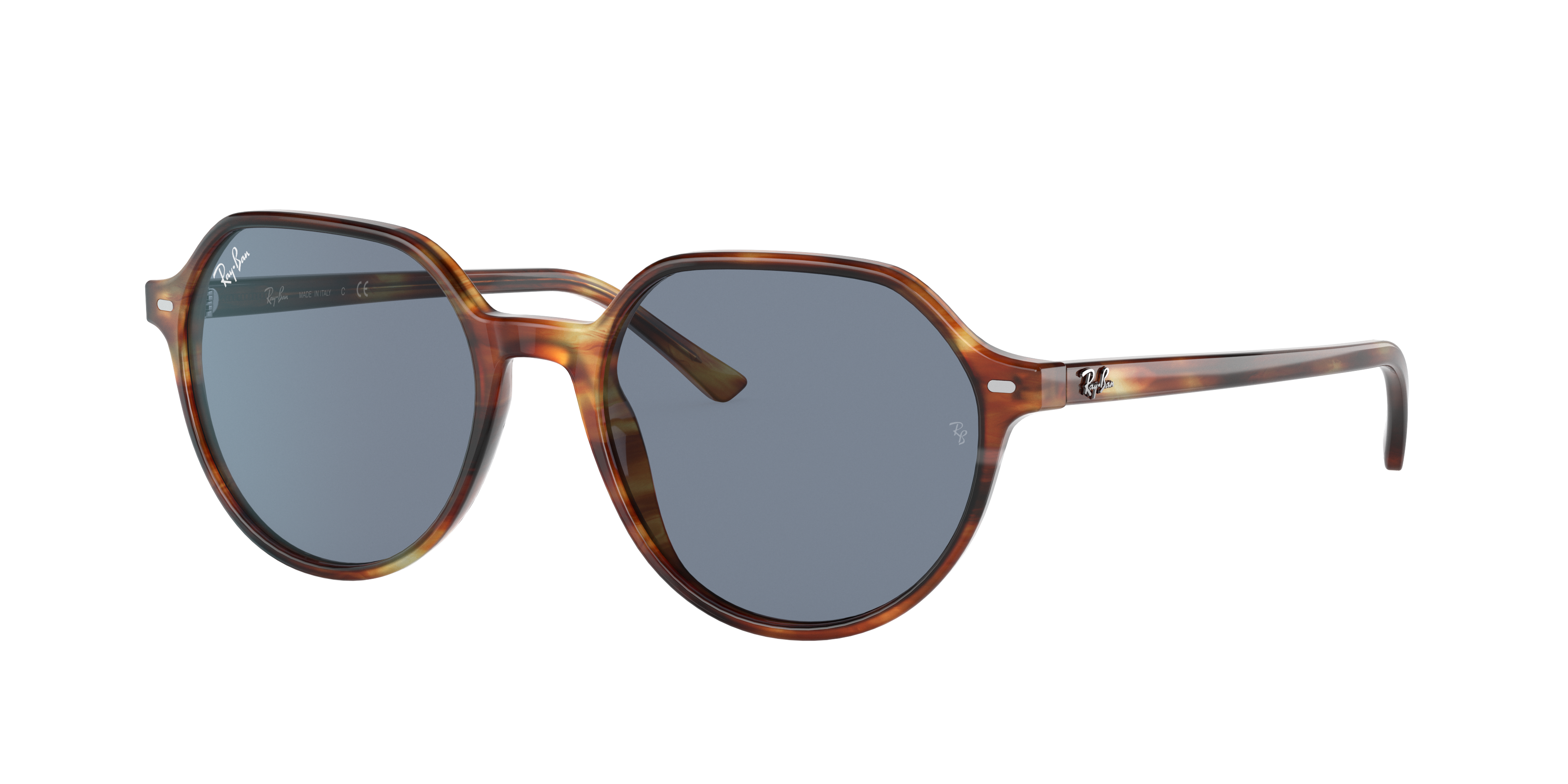 Ray Ban Thalia Sunglasses Tortoise Frame Blue Lenses 53-18
