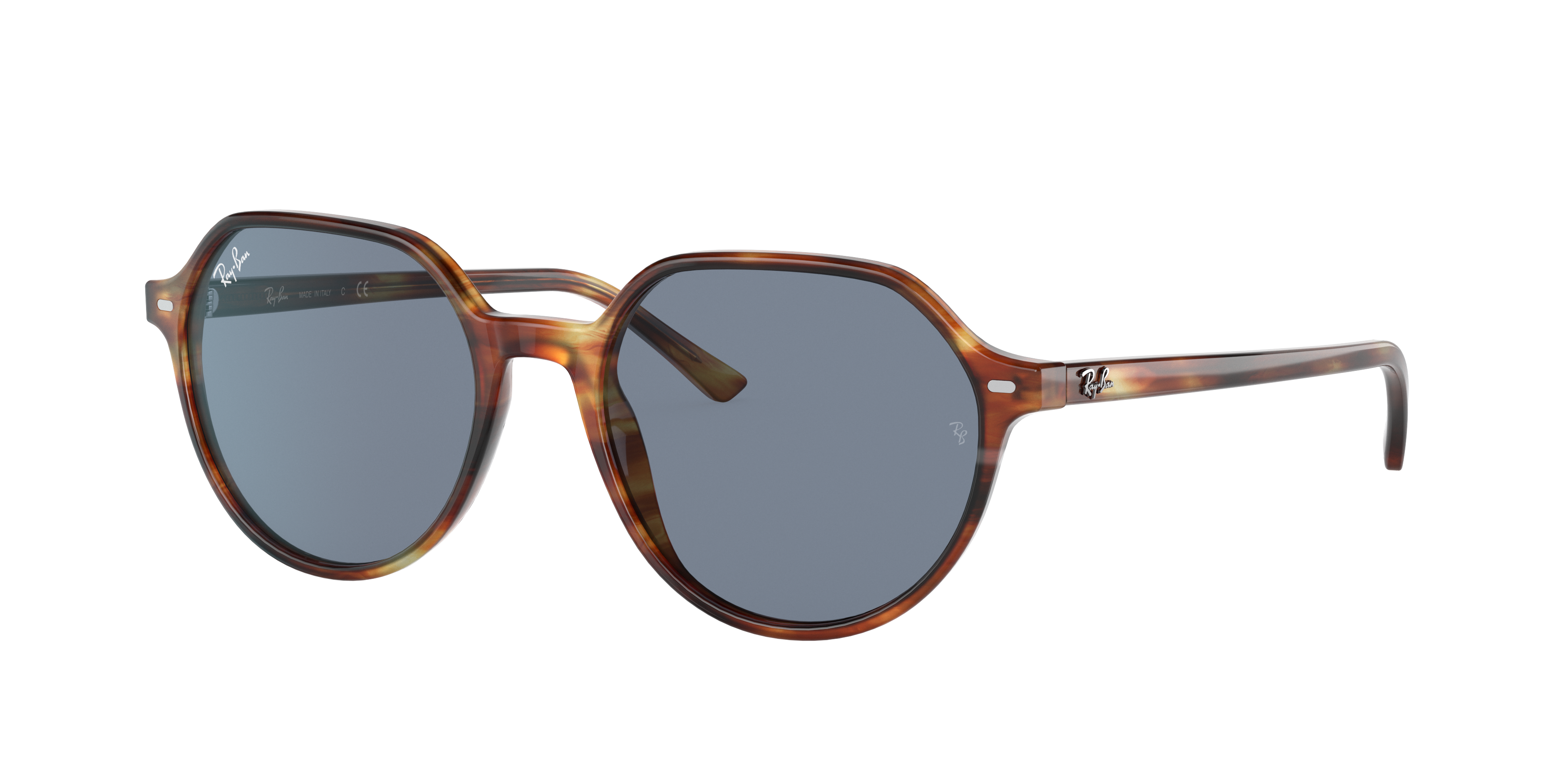 Ray Ban Thalia Sunglasses Tortoise Frame Blue Lenses 53-18 In Tortoise