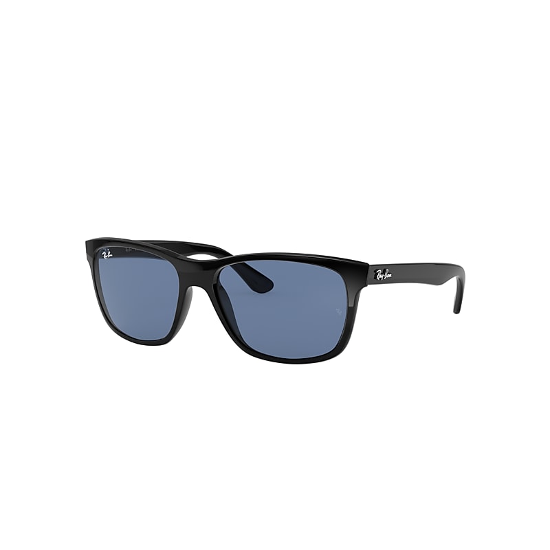 Ray-Ban Rb4181 Sunglasses Shiny Black Frame Blue Lenses 57-16 product image