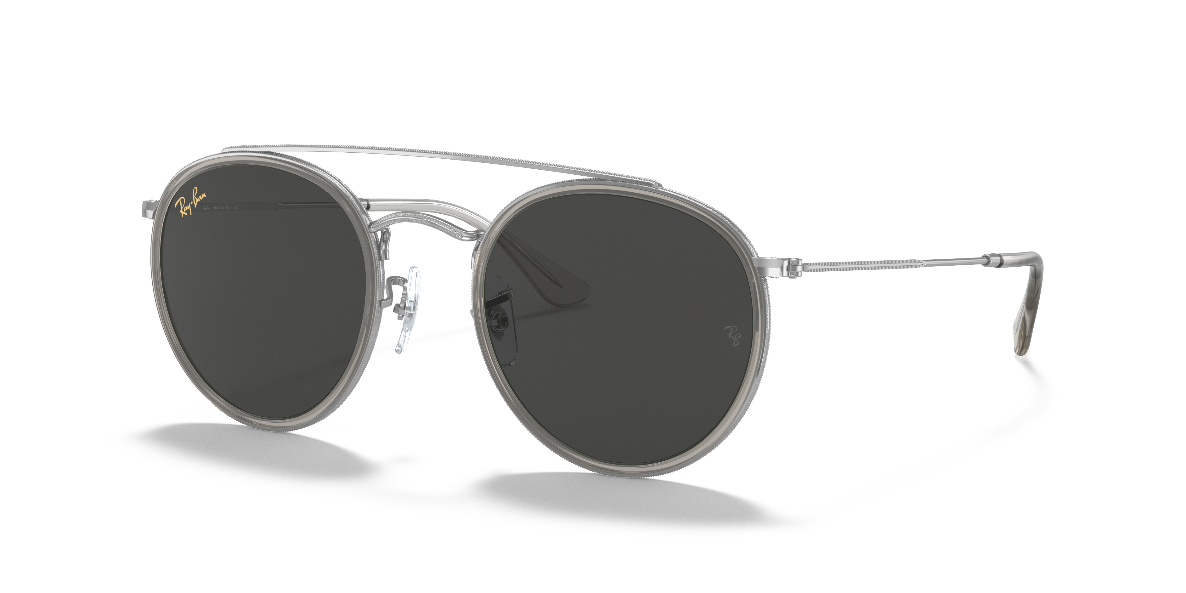 ray ban double bridge silver