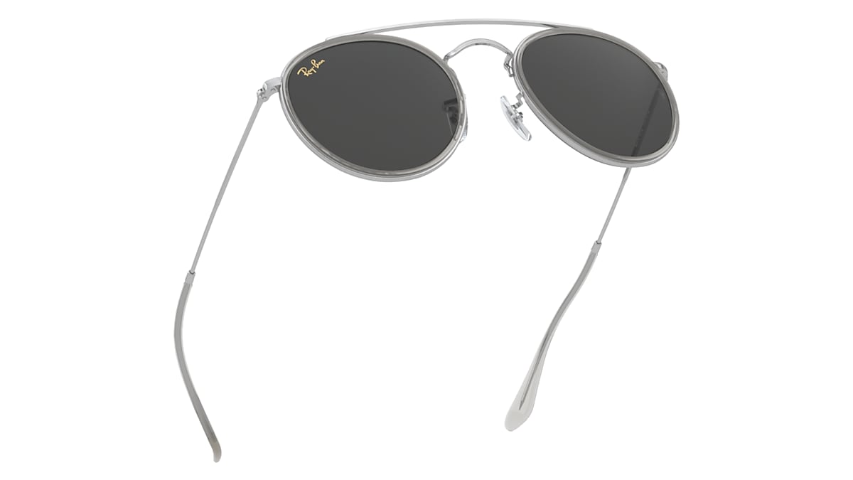 ROUND DOUBLE BRIDGE LEGEND GOLD Sunglasses in Silver and ROUND DOUBLE BRIDGE LEGEND GOLD Sunglasses in Silver and