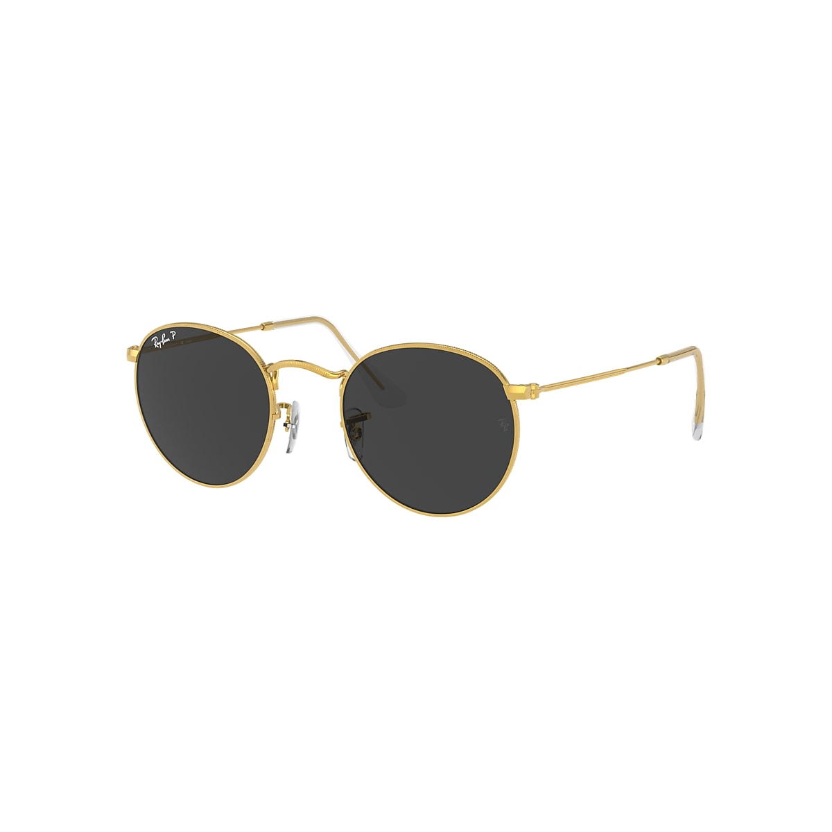 Round Metal Sunglasses in Gold and Black | Ray-Ban®