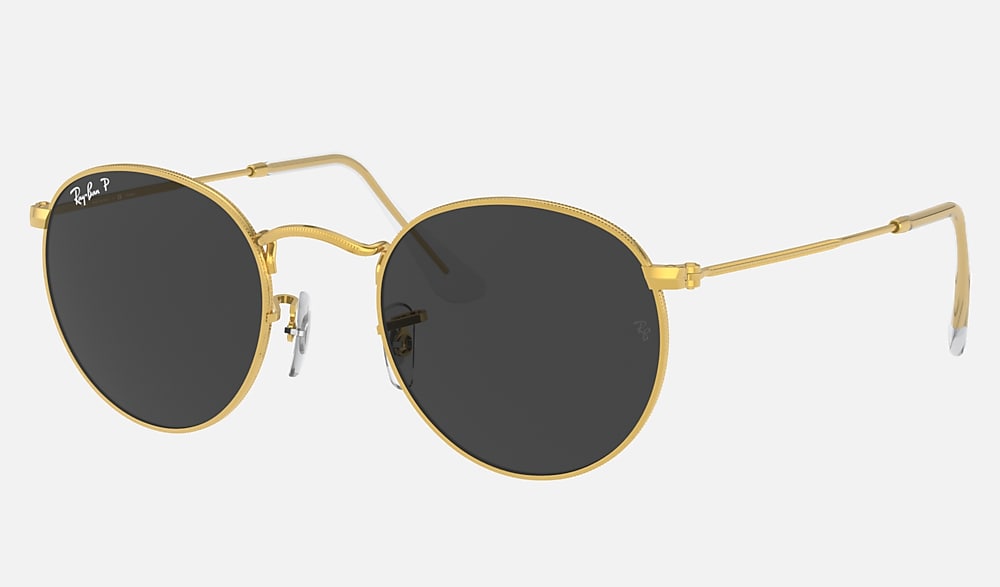 ROUND METAL Sunglasses in Gold and Black RB3447 Ray Ban