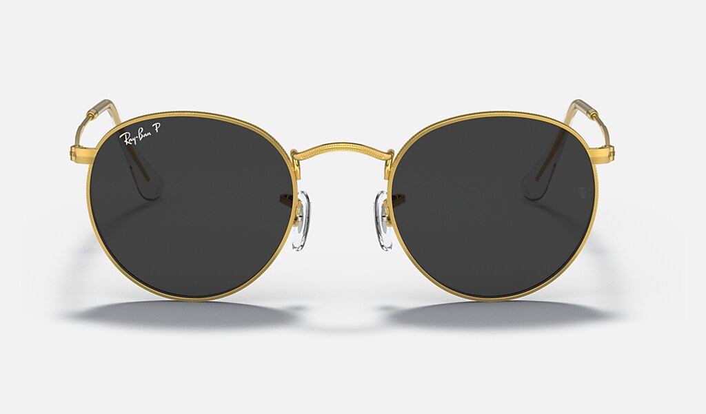 praktijk zoeken vluchtelingen Round Metal Sunglasses in Gold and Black | Ray-Ban®