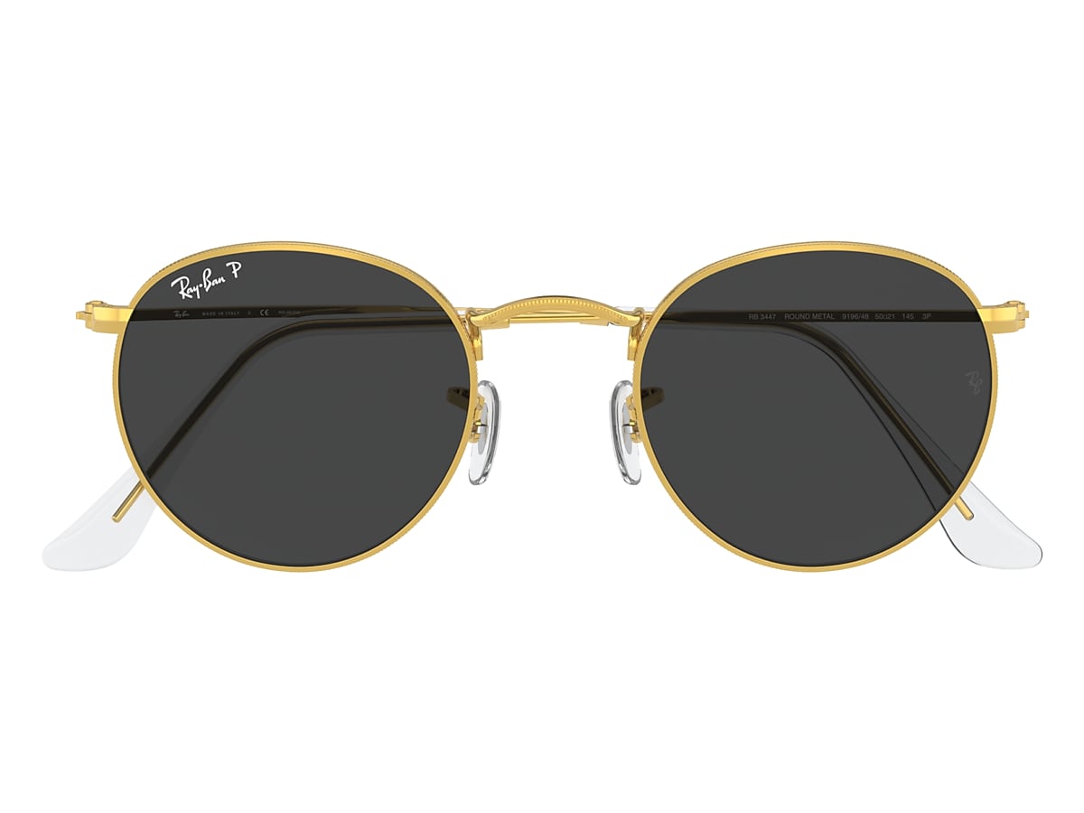 ROUND METAL Sunglasses in Gold and Black - RB3447 | Ray-Ban® US