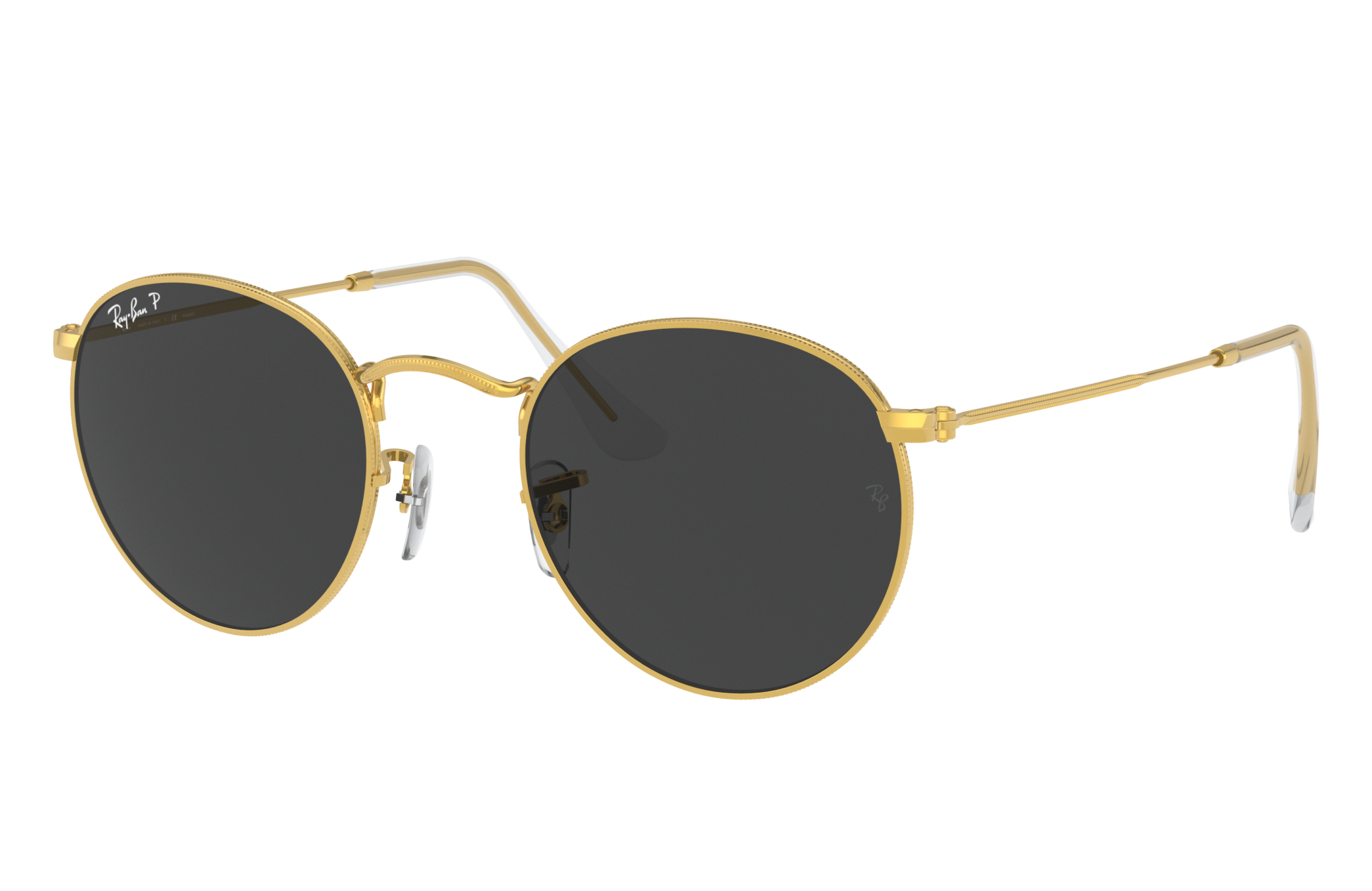 ray ban gold black glasses