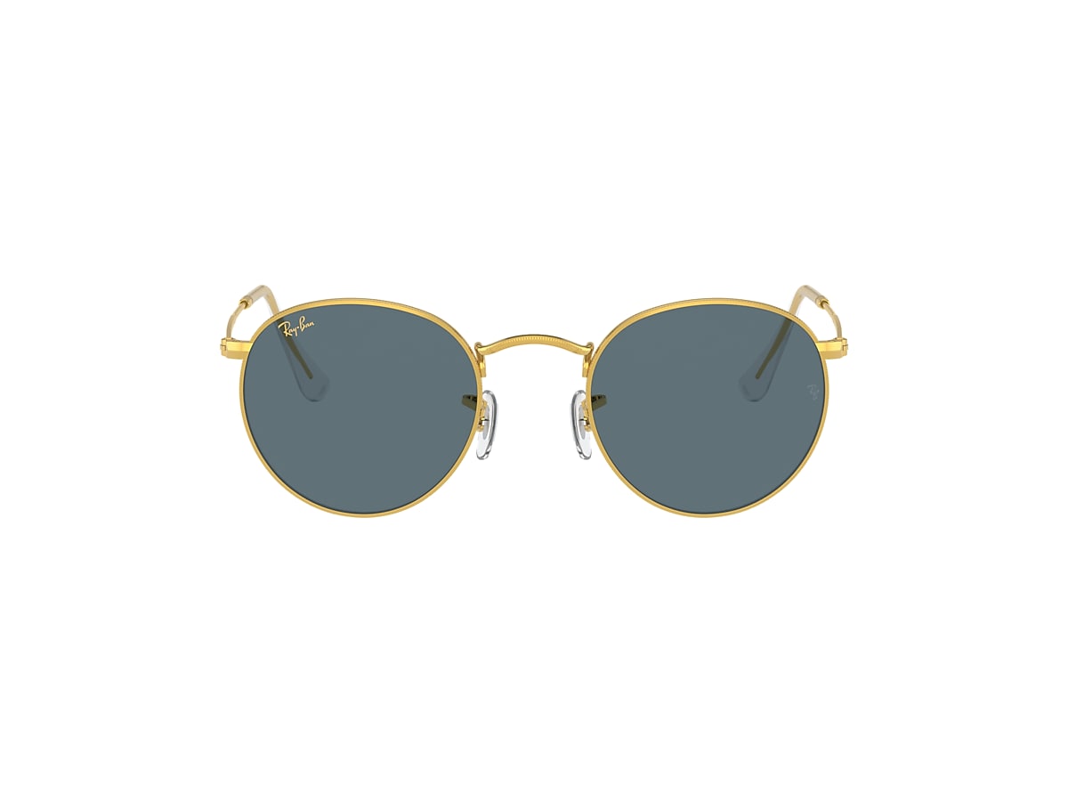 ROUND METAL LEGEND GOLD Sunglasses in Gold and Blue 