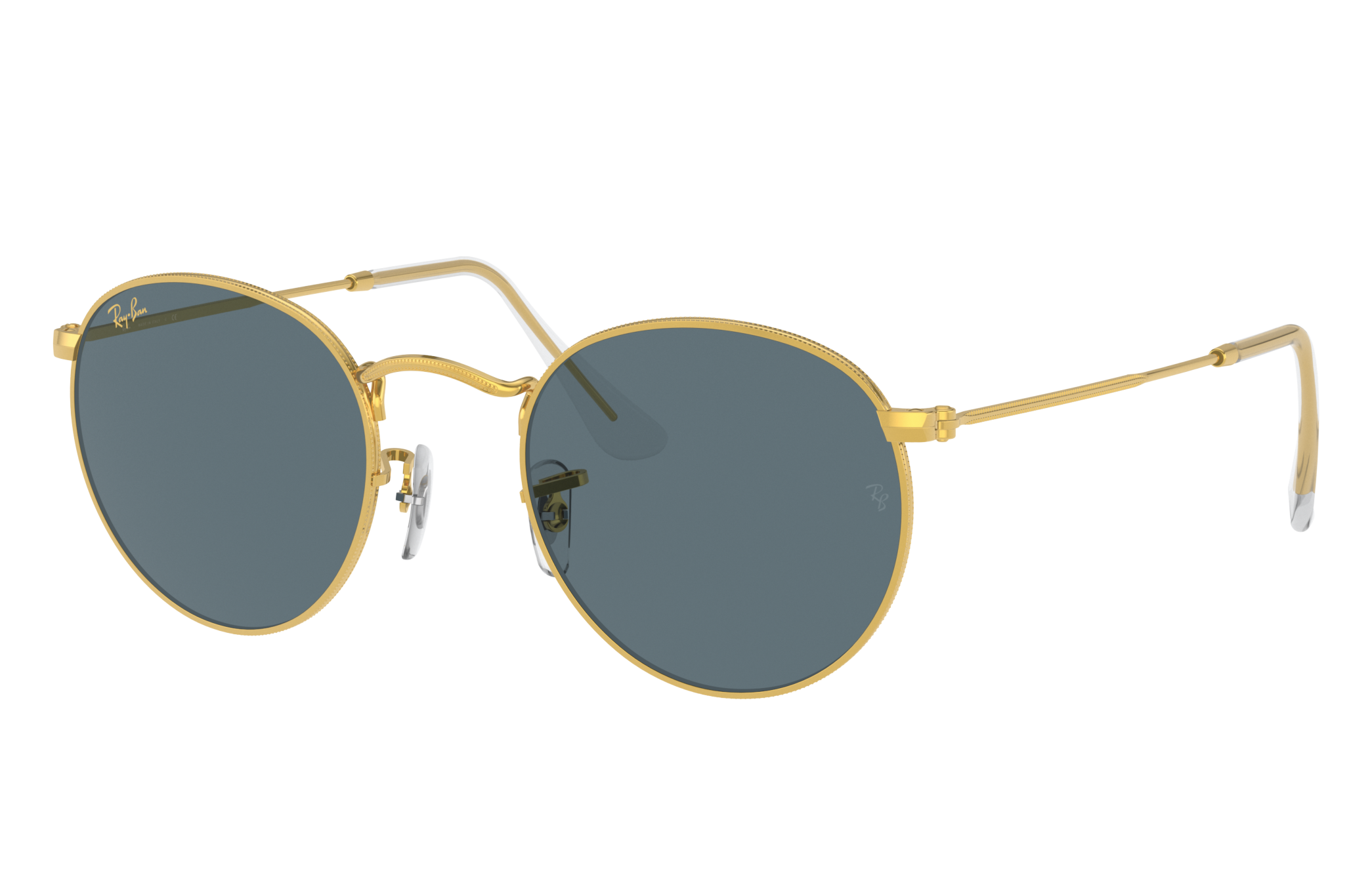 gyldige tønde alligevel Round Metal Legend Gold Sunglasses in Gold and Blue | Ray-Ban®