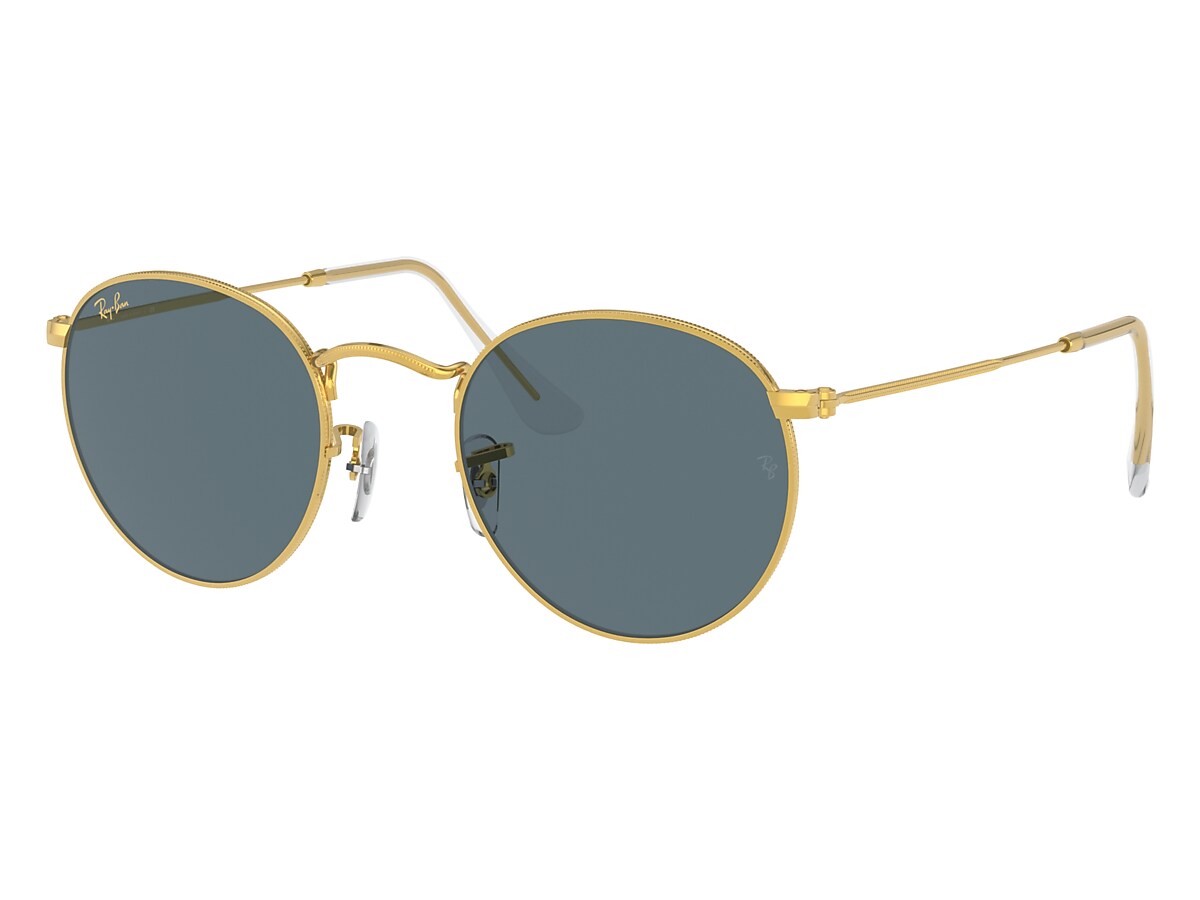 ROUND METAL LEGEND GOLD Sunglasses in Gold and Blue