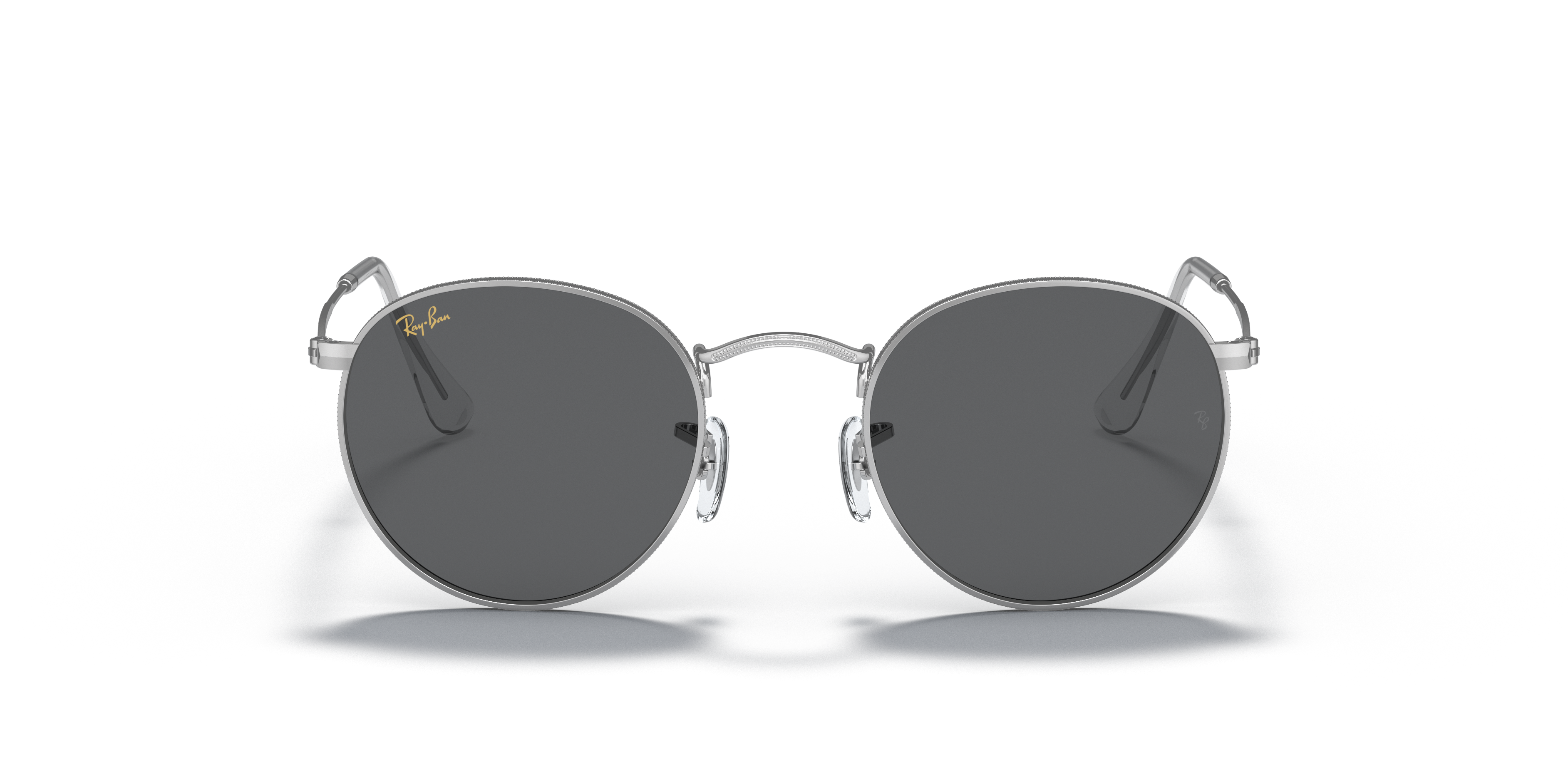 ray ban round metal argento