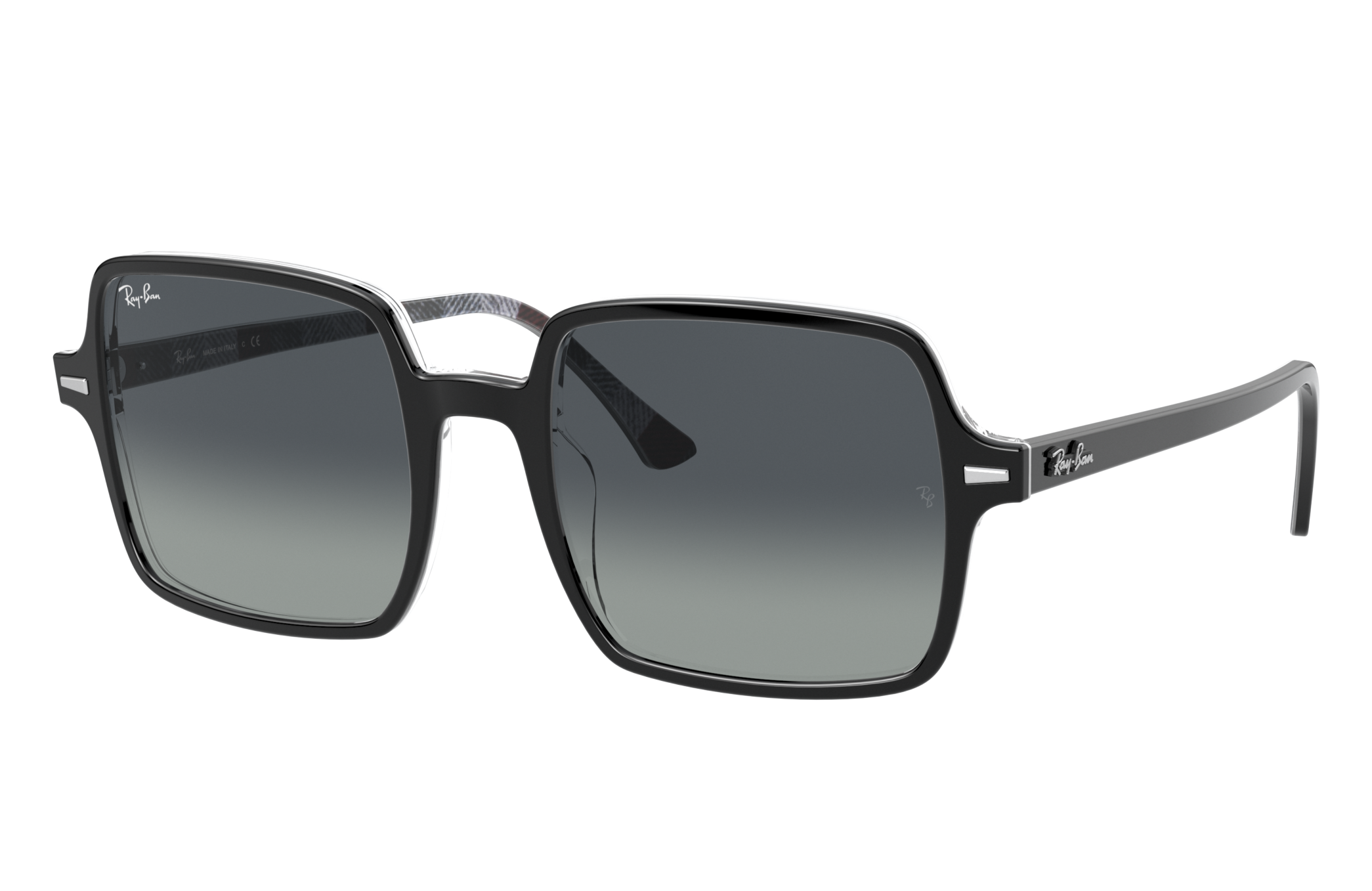 Square Ii Sunglasses in Black and Light Grey | Ray-Ban®