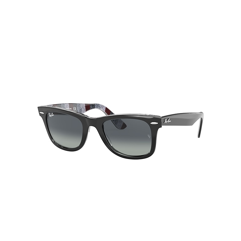 Ray-Ban Original Wayfarer Color Mix Sunglasses Black Frame Blue Lenses 54-18 product image