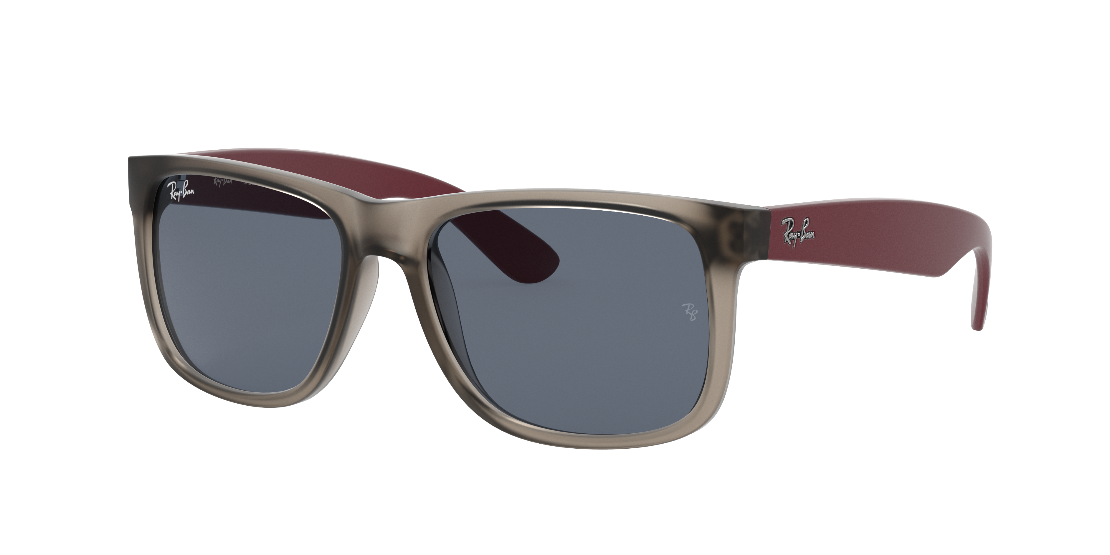 ray ban rb4165 justin sunglasses rubber grey with grey transpare