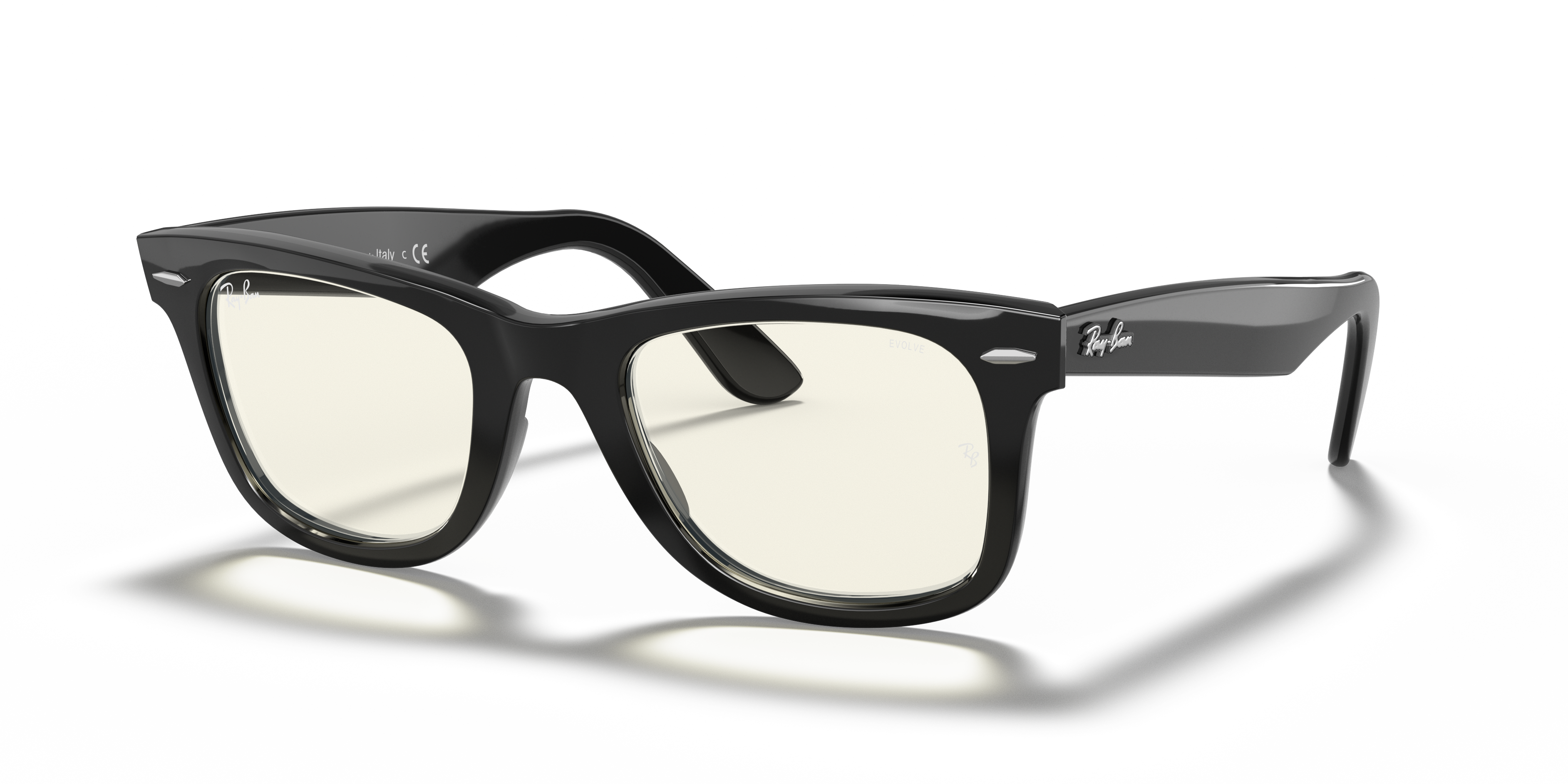 black and clear ray ban glasses