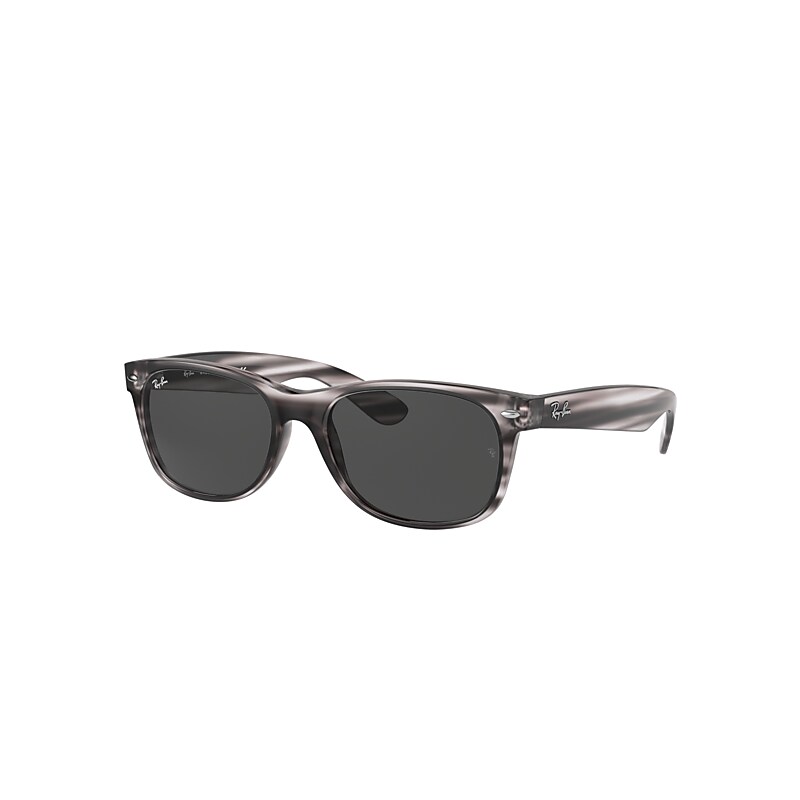 Ray-Ban New Wayfarer Color Mix Sunglasses Striped Grey Frame Grey Lenses 58-18 product image
