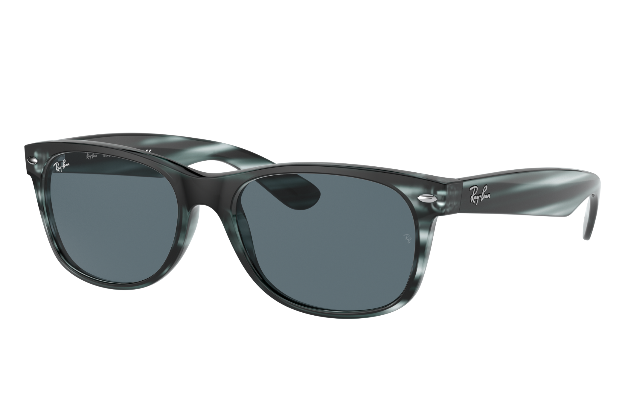 New Wayfarer Color Mix 搭 条纹蓝色 的 蓝色 - RB2132F | Ray-Ban® 雷朋